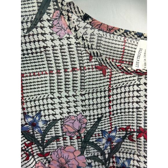 Live 4 Truth women’s S floral crop blouse balloon sleeves - Picture 3 of 10